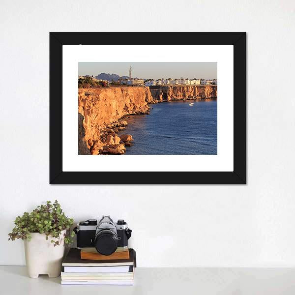 Egyptian Hotel From Red Sea Canvas Wall Art-3 Horizontal-Gallery Wrap-25" x 16"-Tiaracle