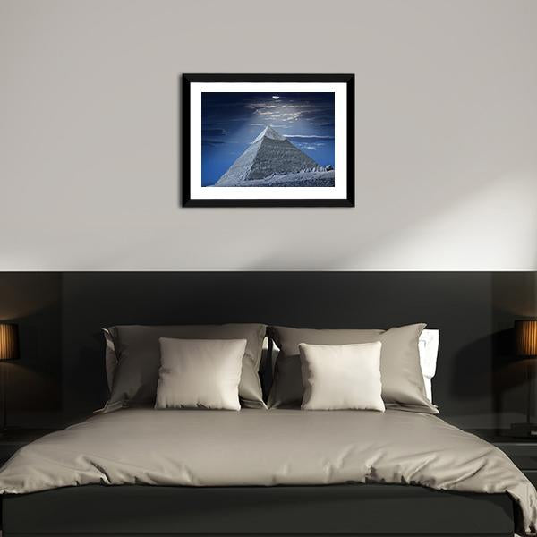Egyptian Pyramid Canvas Wall Art-3 Horizontal-Gallery Wrap-25" x 16"-Tiaracle
