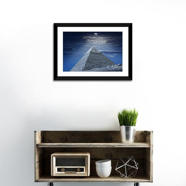Egyptian Pyramid Canvas Wall Art-1 Piece-Framed Print-20" x 16"-Tiaracle