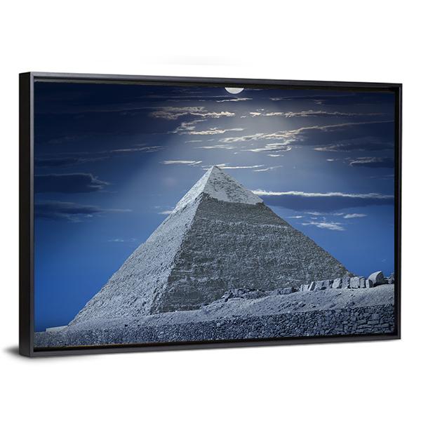 Egyptian Pyramid Canvas Wall Art-3 Horizontal-Gallery Wrap-25" x 16"-Tiaracle