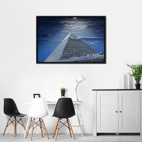 Egyptian Pyramid Canvas Wall Art-3 Horizontal-Gallery Wrap-25" x 16"-Tiaracle
