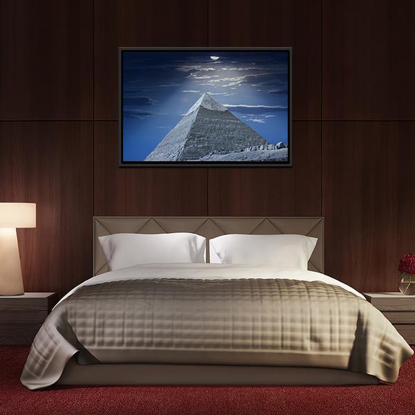 Egyptian Pyramid Canvas Wall Art-3 Horizontal-Gallery Wrap-25" x 16"-Tiaracle