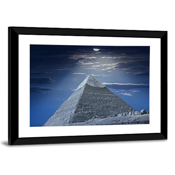 Egyptian Pyramid Canvas Wall Art-3 Horizontal-Gallery Wrap-25" x 16"-Tiaracle