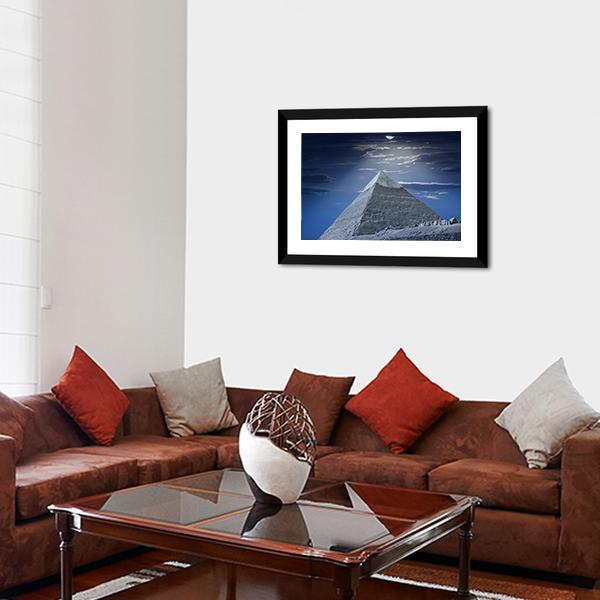 Egyptian Pyramid Canvas Wall Art-3 Horizontal-Gallery Wrap-25" x 16"-Tiaracle