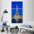 Eiffel Tower Illuminated Vertical Canvas Wall Art-3 Vertical-Gallery Wrap-12" x 25"-Tiaracle