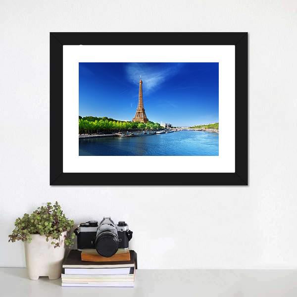Eiffel Tower In Day Time Panoramic Canvas Wall Art-1 Piece-36" x 12"-Tiaracle