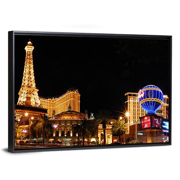 Eiffel Tower On Strip Canvas Wall Art-3 Horizontal-Gallery Wrap-25" x 16"-Tiaracle