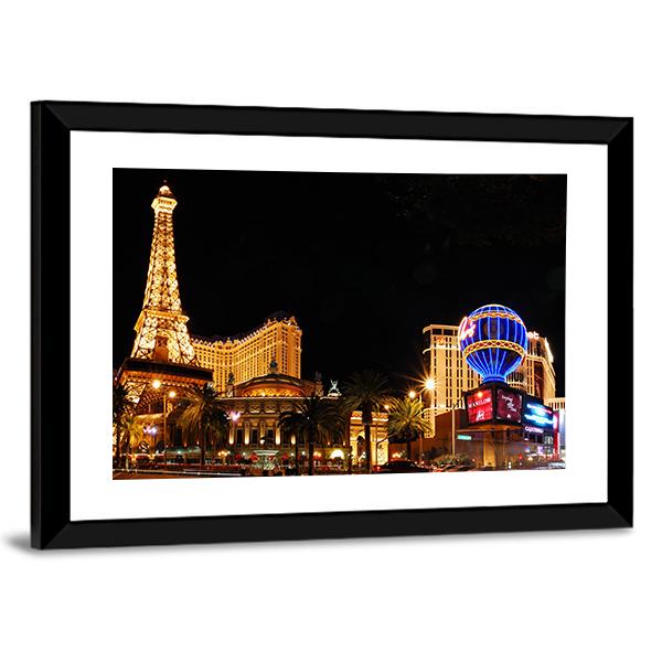 Eiffel Tower On Strip Canvas Wall Art-3 Horizontal-Gallery Wrap-25" x 16"-Tiaracle