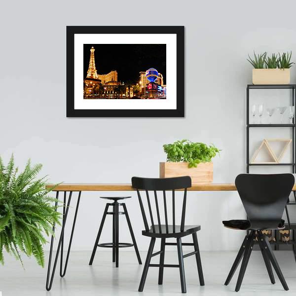 Eiffel Tower On Strip Canvas Wall Art-3 Horizontal-Gallery Wrap-25" x 16"-Tiaracle