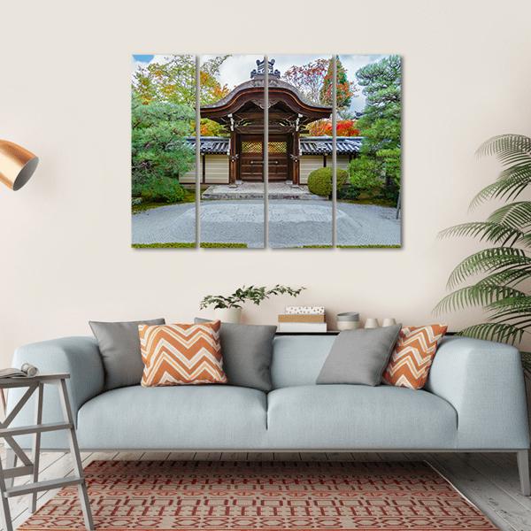 Eikando Zenrin-ji Temple Canvas Wall Art-4 Horizontal-Gallery Wrap-34" x 24"-Tiaracle