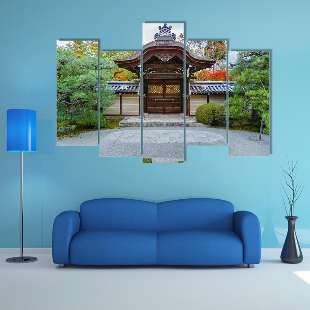 Eikando Zenrin-ji Temple Canvas Wall Art-5 Pop-Gallery Wrap-47" x 32"-Tiaracle