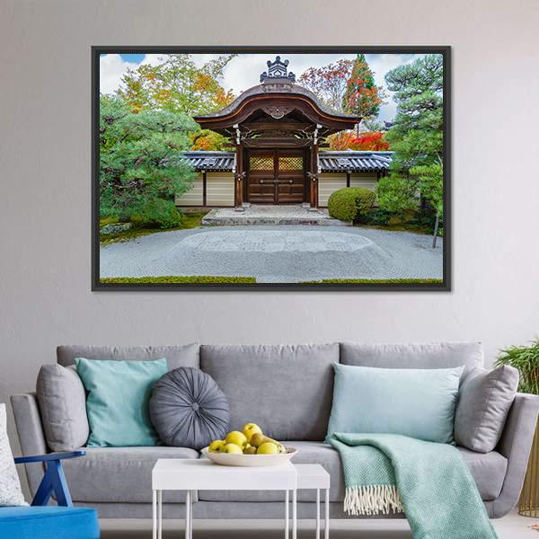 Eikando Zenrin-ji Temple Canvas Wall Art-3 Horizontal-Gallery Wrap-25" x 16"-Tiaracle