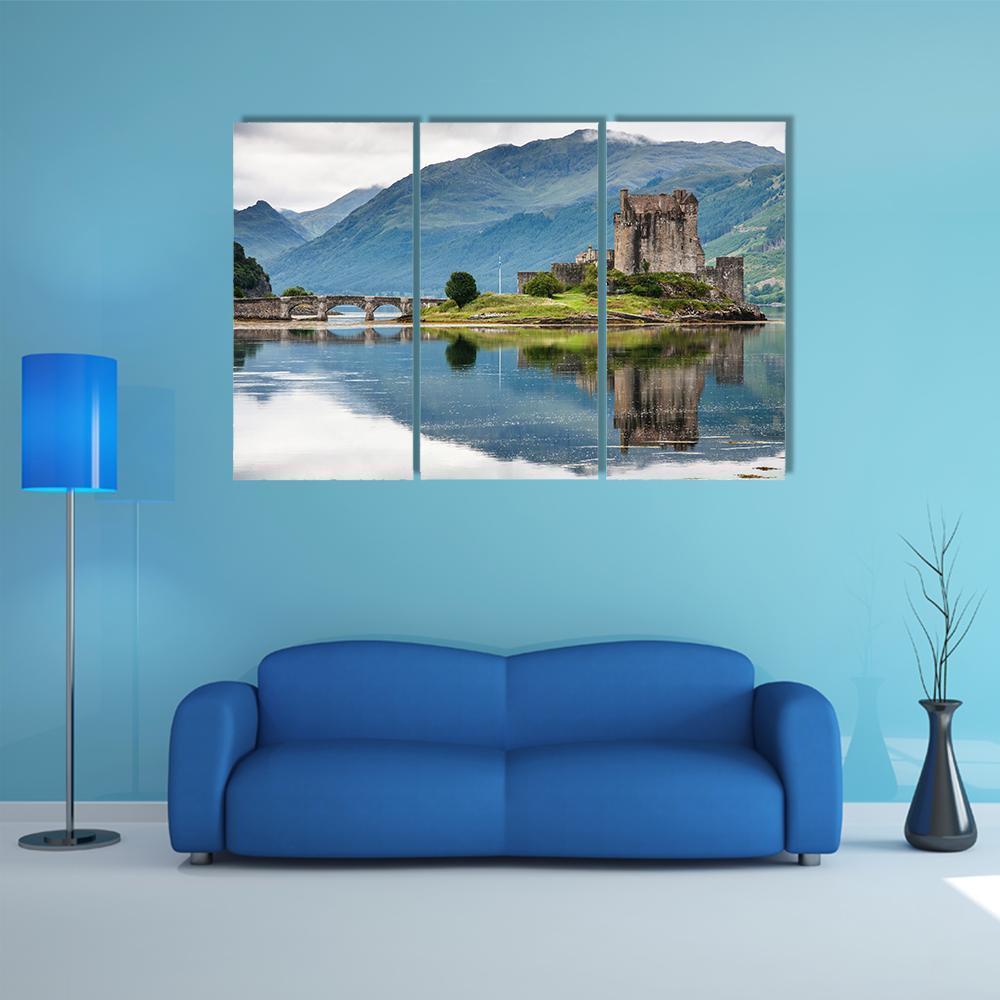 Eilean Donan Castle Canvas Wall Art-3 Horizontal-Gallery Wrap-37" x 24"-Tiaracle
