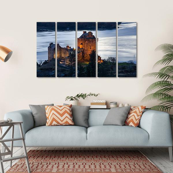 Eilean Donan Castle Scotland Canvas Wall Art-5 Horizontal-Gallery Wrap-22" x 12"-Tiaracle