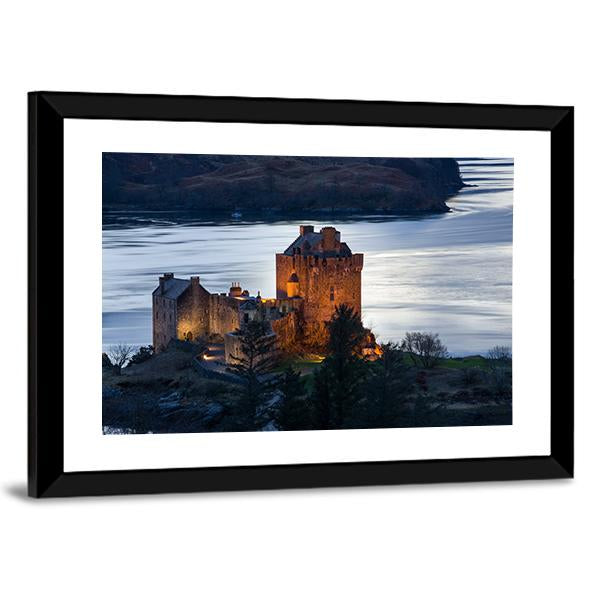 Eilean Donan Castle Scotland Panoramic Canvas Wall Art-1 Piece-36" x 12"-Tiaracle