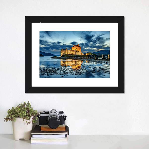 Eilean Donan Castle UK Canvas Wall Art-3 Horizontal-Gallery Wrap-25" x 16"-Tiaracle