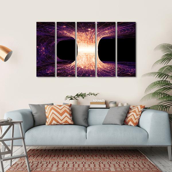 Einstein-Rosen Bridge Canvas Wall Art-5 Horizontal-Gallery Wrap-22" x 12"-Tiaracle
