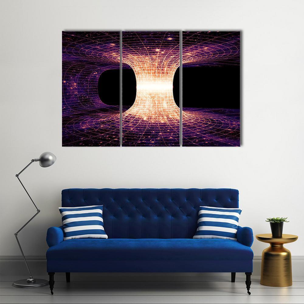 Einstein-Rosen Bridge Canvas Wall Art-3 Horizontal-Gallery Wrap-37" x 24"-Tiaracle