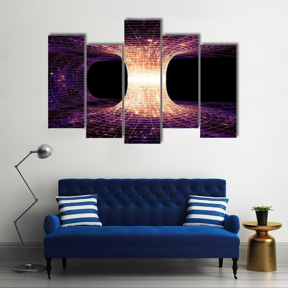 Einstein-Rosen Bridge Canvas Wall Art-5 Pop-Gallery Wrap-47" x 32"-Tiaracle