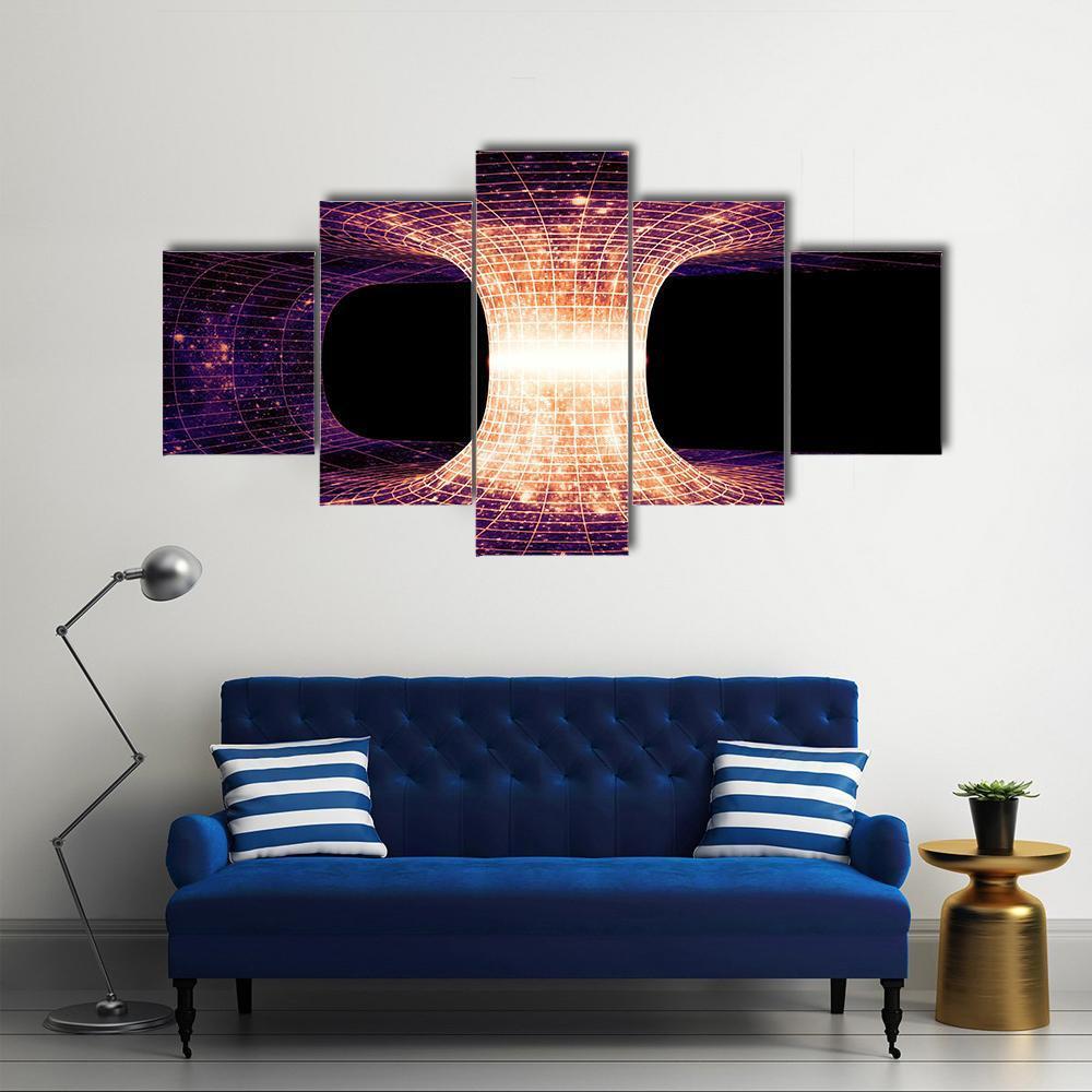 Einstein-Rosen Bridge Canvas Wall Art-5 Star-Gallery Wrap-62" x 32"-Tiaracle