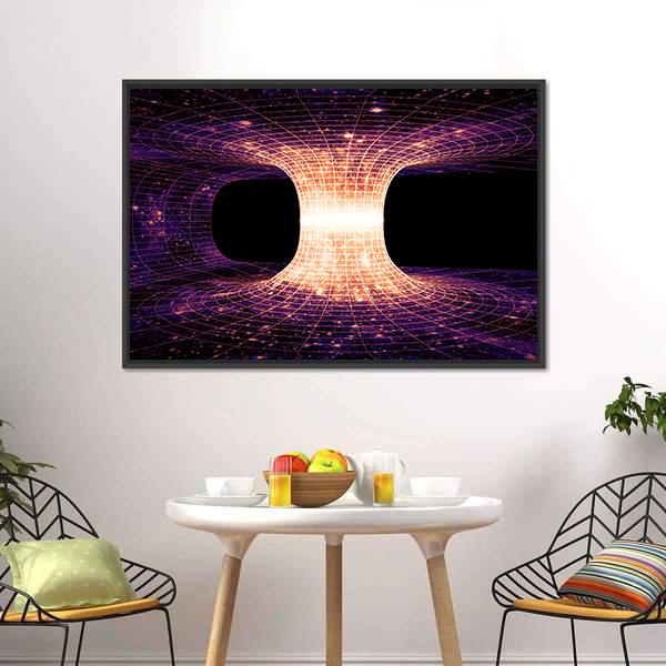 Einstein-Rosen Bridge Canvas Wall Art-1 Piece-Floating Frame-24" x 16"-Tiaracle