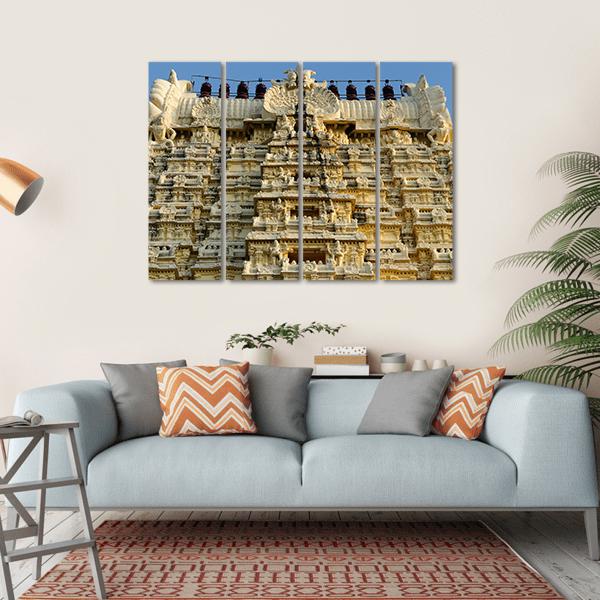 Ekambareswarar Temple Canvas Wall Art-4 Horizontal-Gallery Wrap-34" x 24"-Tiaracle