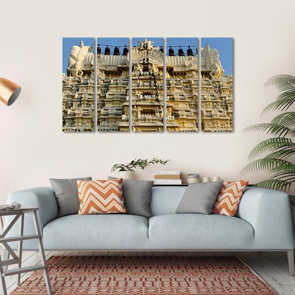 Ekambareswarar Temple Canvas Wall Art-5 Horizontal-Gallery Wrap-22" x 12"-Tiaracle