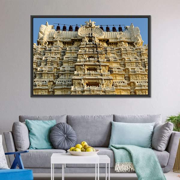 Ekambareswarar Temple Canvas Wall Art-5 Horizontal-Gallery Wrap-22" x 12"-Tiaracle