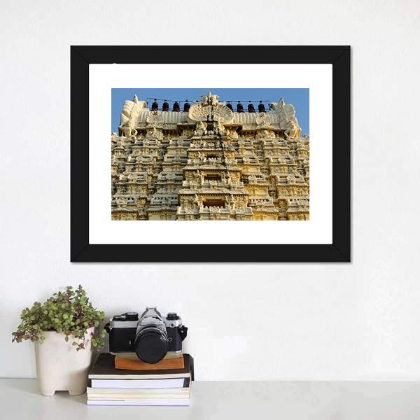 Ekambareswarar Temple Canvas Wall Art-5 Horizontal-Gallery Wrap-22" x 12"-Tiaracle