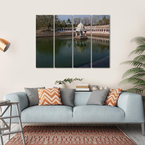 Ekambareswarar Temple Kanchipuram Canvas Wall Art-4 Horizontal-Gallery Wrap-34" x 24"-Tiaracle