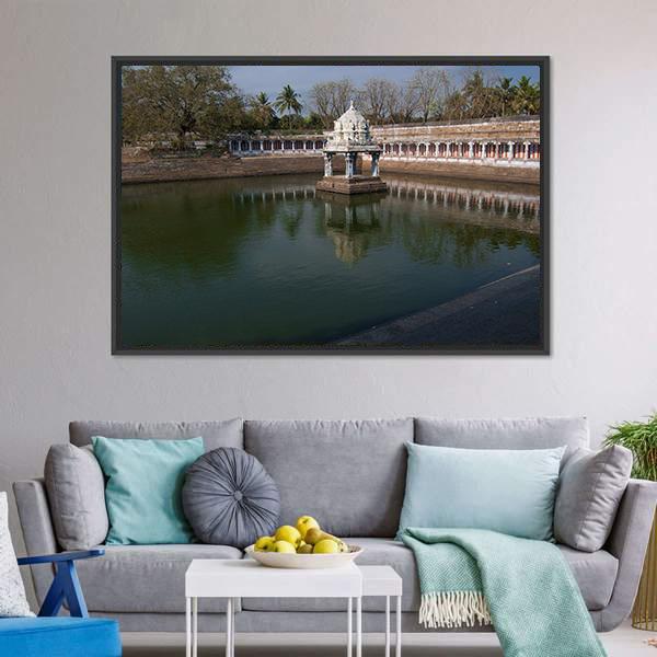Ekambareswarar Temple Kanchipuram Canvas Wall Art-5 Horizontal-Gallery Wrap-22" x 12"-Tiaracle