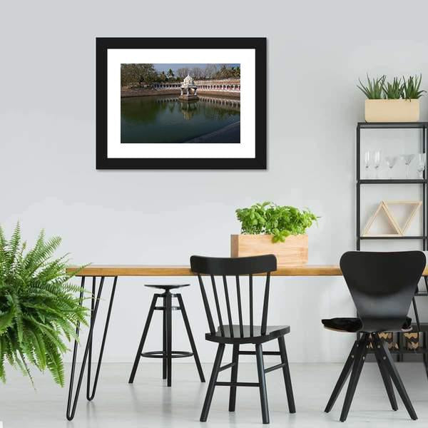 Ekambareswarar Temple Kanchipuram Canvas Wall Art-5 Horizontal-Gallery Wrap-22" x 12"-Tiaracle