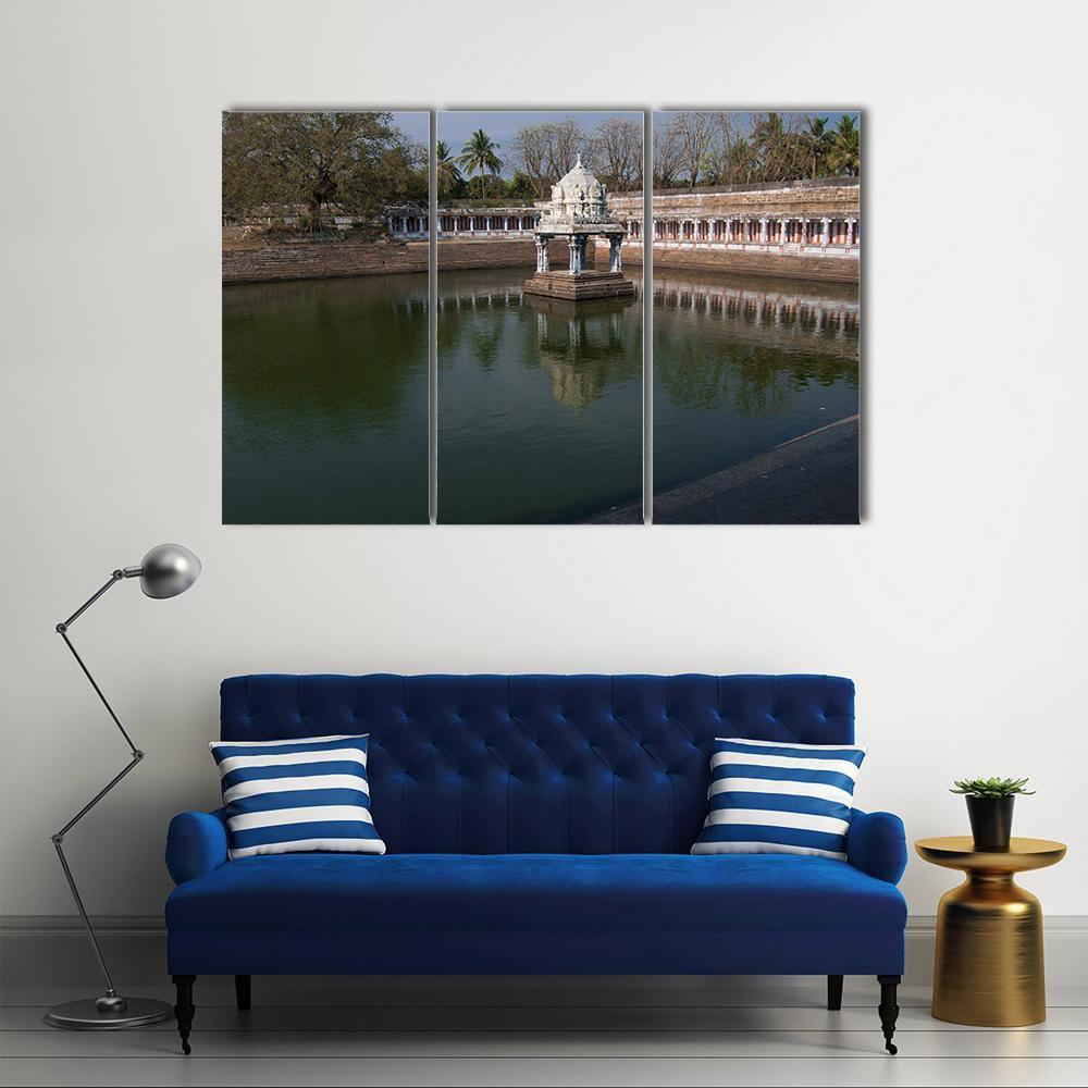 Ekambareswarar Temple Kanchipuram Canvas Wall Art-3 Horizontal-Gallery Wrap-37" x 24"-Tiaracle