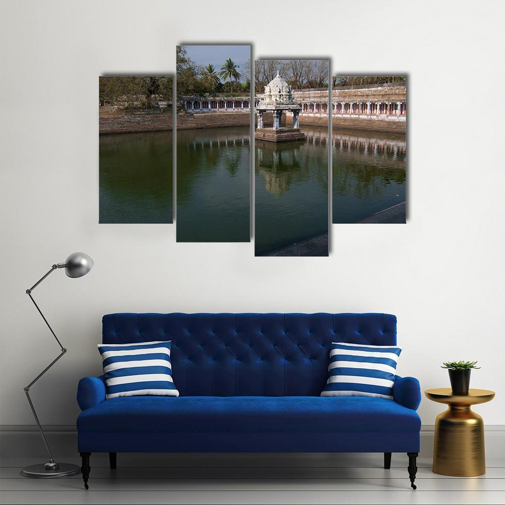 Ekambareswarar Temple Kanchipuram Canvas Wall Art-4 Pop-Gallery Wrap-50" x 32"-Tiaracle