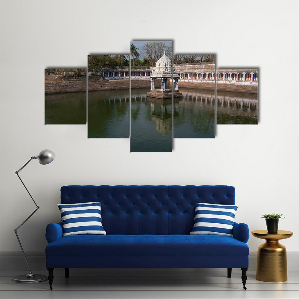 Ekambareswarar Temple Kanchipuram Canvas Wall Art-5 Star-Gallery Wrap-62" x 32"-Tiaracle