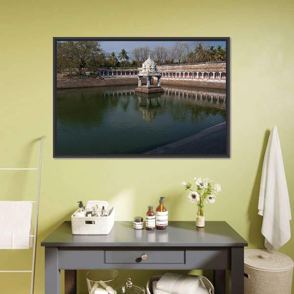 Ekambareswarar Temple Kanchipuram Canvas Wall Art-3 Horizontal-Gallery Wrap-25" x 16"-Tiaracle