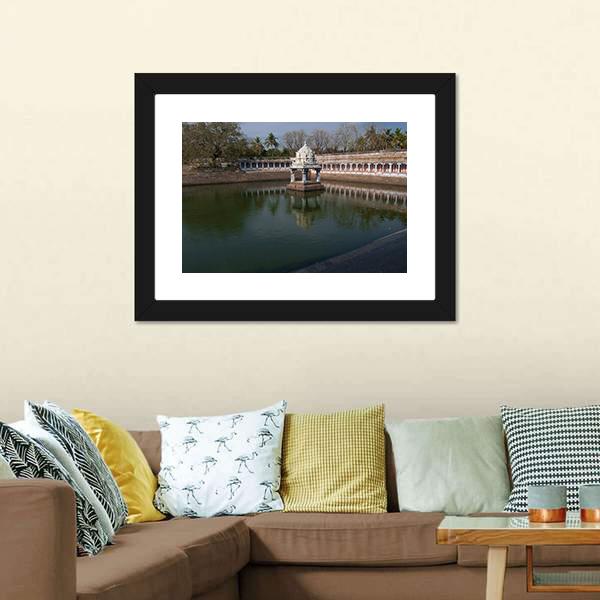 Ekambareswarar Temple Kanchipuram Canvas Wall Art-1 Piece-Framed Print-20" x 16"-Tiaracle