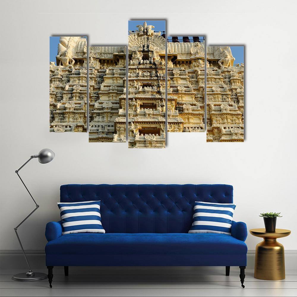 Ekambareswarar Temple Canvas Wall Art-5 Pop-Gallery Wrap-47" x 32"-Tiaracle