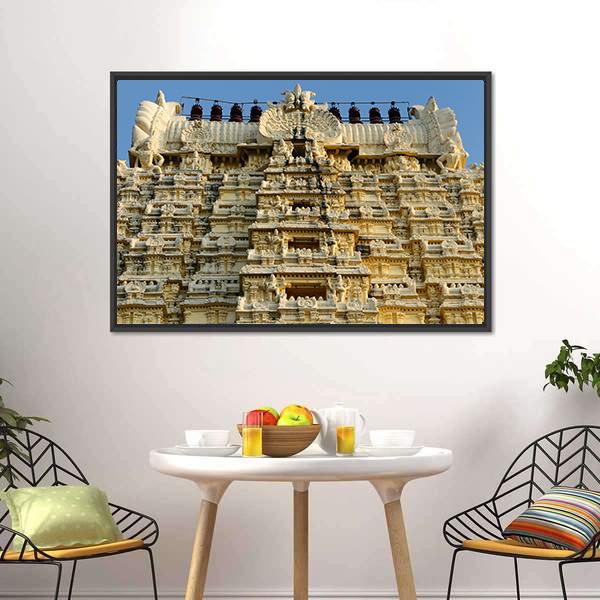 Ekambareswarar Temple Canvas Wall Art-1 Piece-Floating Frame-24" x 16"-Tiaracle