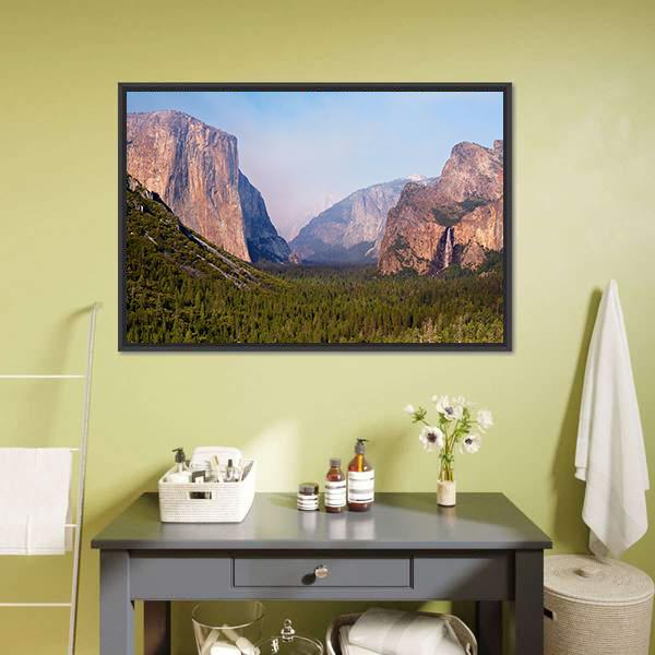 El Capitan Yosemite Valley Canvas Wall Art-3 Horizontal-Gallery Wrap-25" x 16"-Tiaracle
