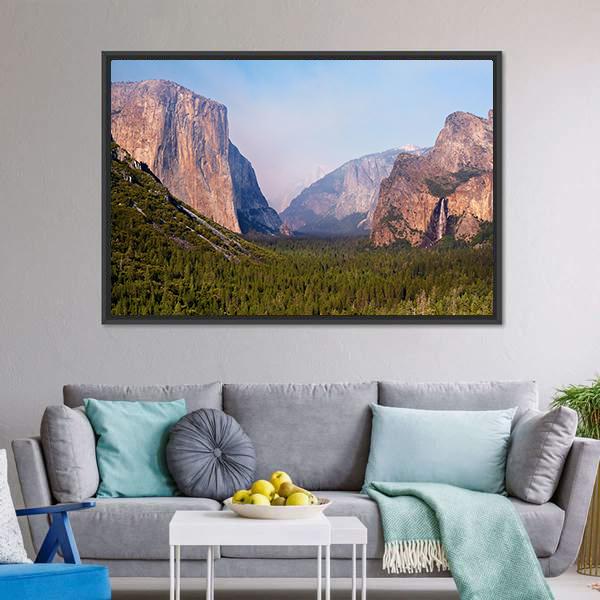 El Capitan Yosemite Valley Canvas Wall Art-3 Horizontal-Gallery Wrap-25" x 16"-Tiaracle