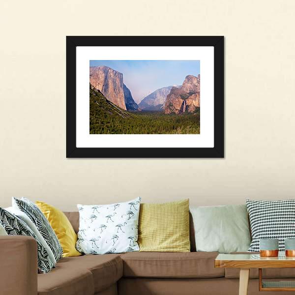 El Capitan Yosemite Valley Canvas Wall Art-1 Piece-Framed Print-20" x 16"-Tiaracle