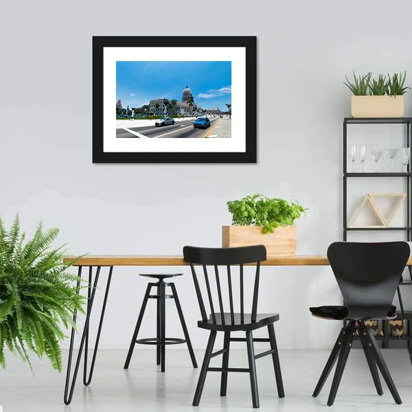 El Capitolio In Havana Panoramic Canvas Wall Art-1 Piece-36" x 12"-Tiaracle