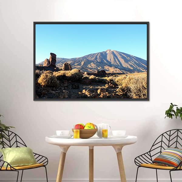El Teide National Park Canvas Wall Art-1 Piece-Floating Frame-24" x 16"-Tiaracle