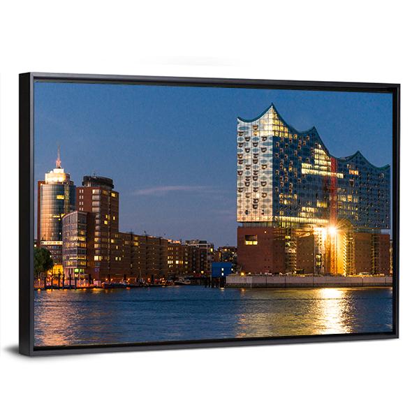 Elbe Philharmonic Hall Canvas Wall Art-3 Horizontal-Gallery Wrap-25" x 16"-Tiaracle