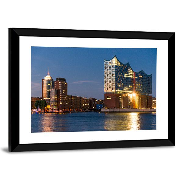 Elbe Philharmonic Hall Canvas Wall Art-3 Horizontal-Gallery Wrap-25" x 16"-Tiaracle