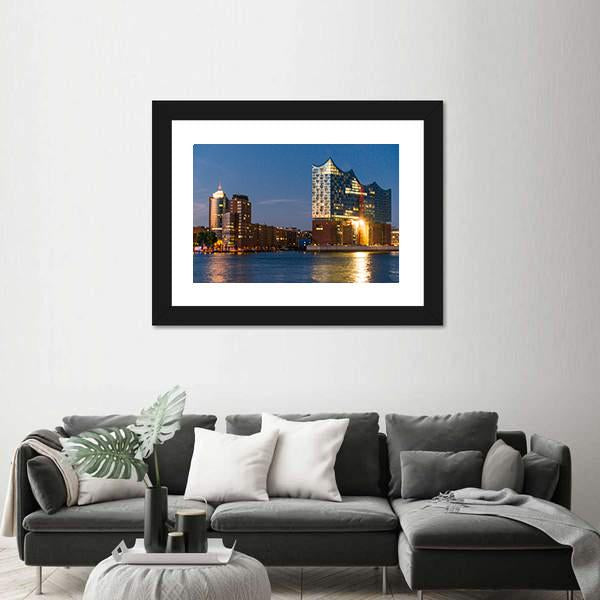 Elbe Philharmonic Hall Canvas Wall Art-3 Horizontal-Gallery Wrap-25" x 16"-Tiaracle