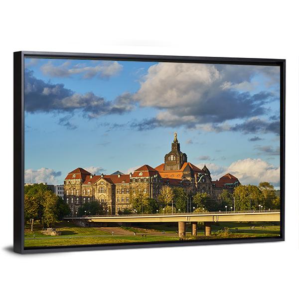 Elegant Baroque City Dresden Canvas Wall Art-3 Horizontal-Gallery Wrap-25" x 16"-Tiaracle