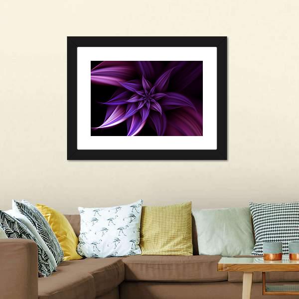 Elegant Fantasy Flower Canvas Wall Art-1 Piece-Framed Print-20" x 16"-Tiaracle
