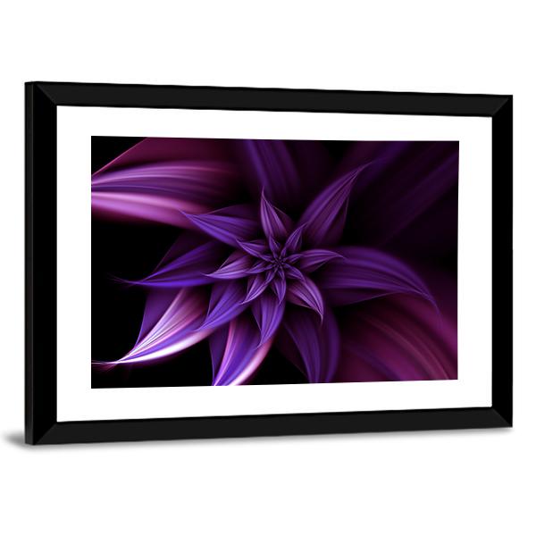 Elegant Fantasy Flower Canvas Wall Art-3 Horizontal-Gallery Wrap-25" x 16"-Tiaracle